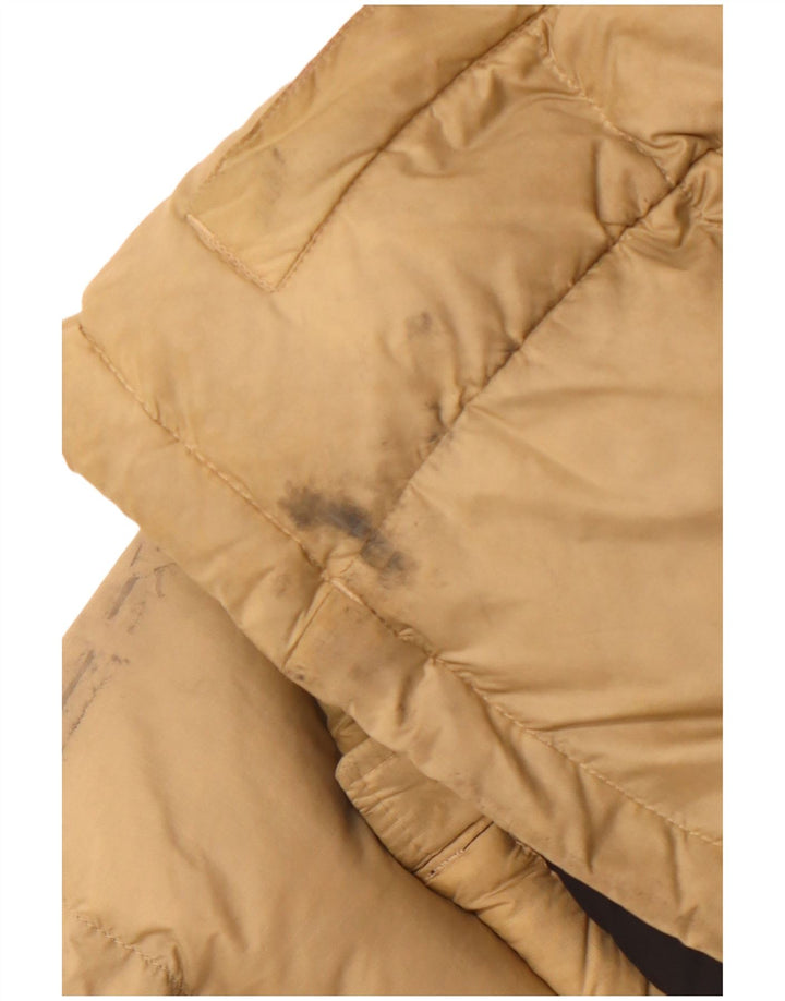 THE NORTH FACE Womens Padded Jacket UK 14 Medium Beige Colourblock Nylon
