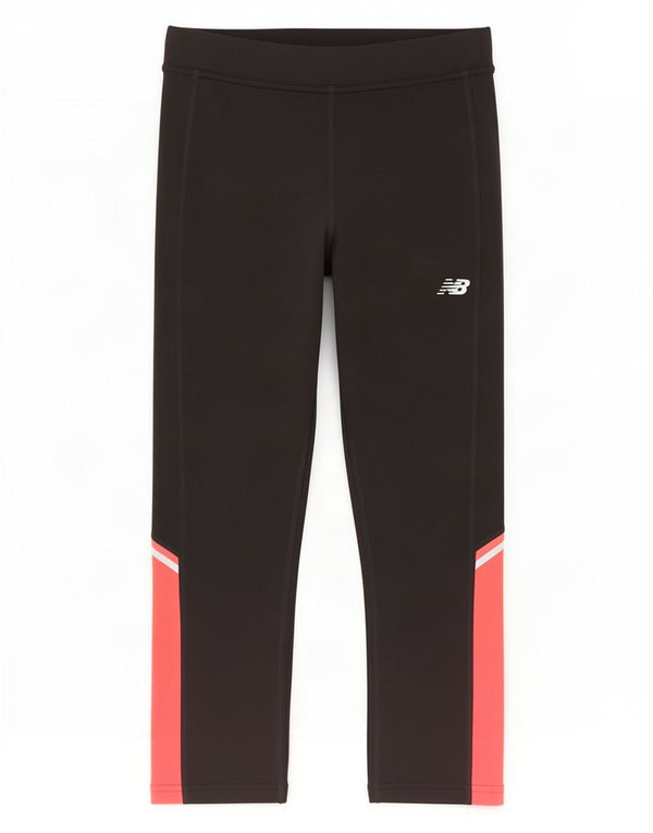 New Balance Womens Capri Leggings UK 12 Medium Black Colourblock
