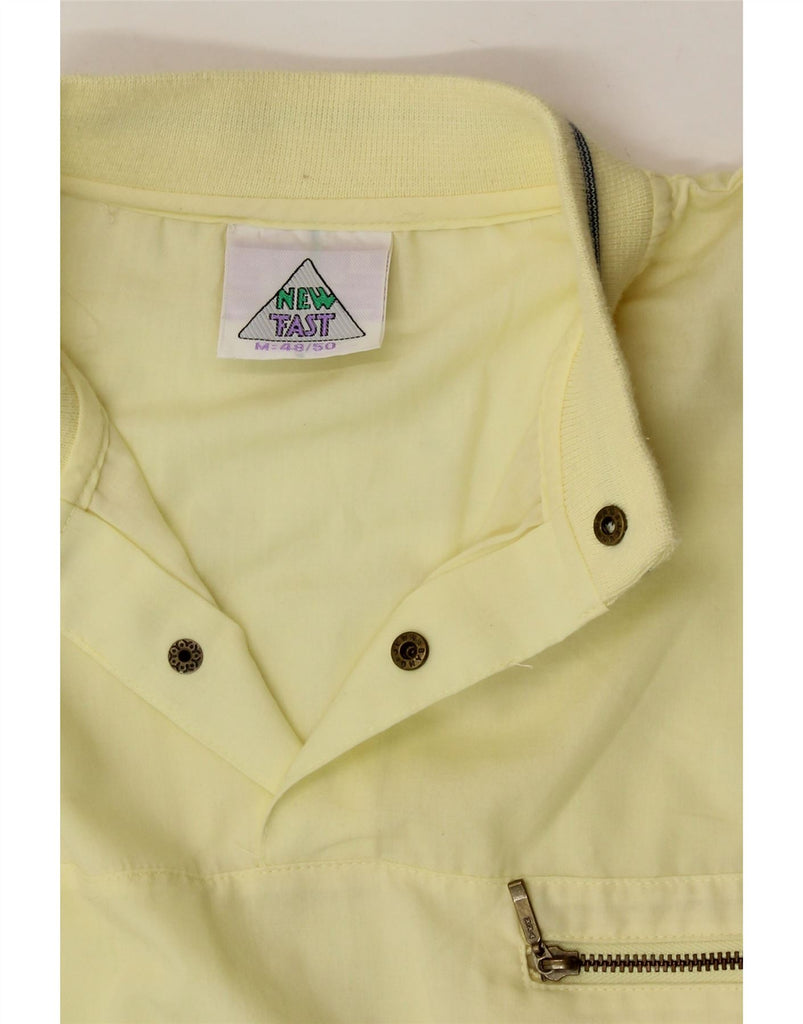 NEW FAST Mens Short Sleeve Pullover Shirt IT 48/50 Medium Yellow Geometric Vintage New Fast and Second-Hand New Fast from Messina Hembry 
