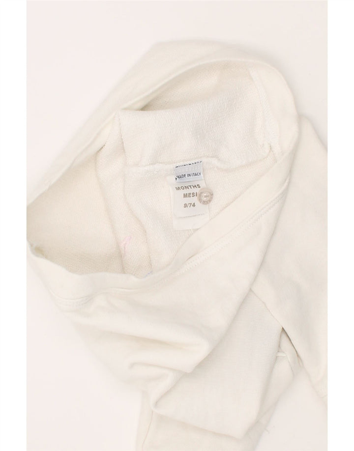 TRUSSARDI Baby Girls Graphic Sweatshirt Jumper 6-9 Months White Cotton Vintage Trussardi and Second-Hand Trussardi from Messina Hembry 