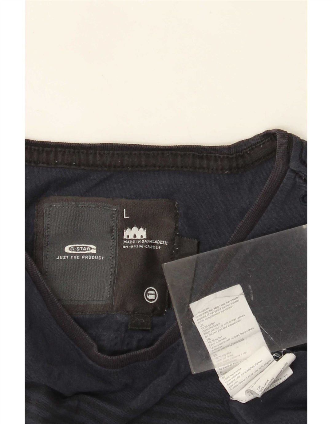 G-Star Mens Graphic T-Shirt Top Large Navy Blue Cotton