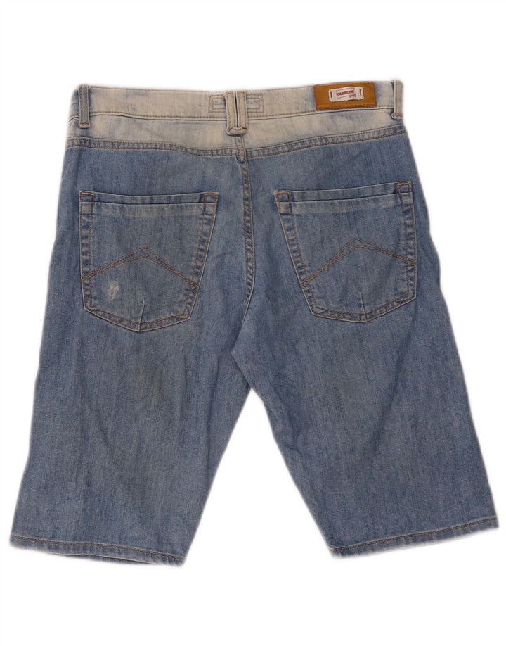 CARRERA Boys Distressed Denim Shorts 13-14 Years W30 Blue Cotton