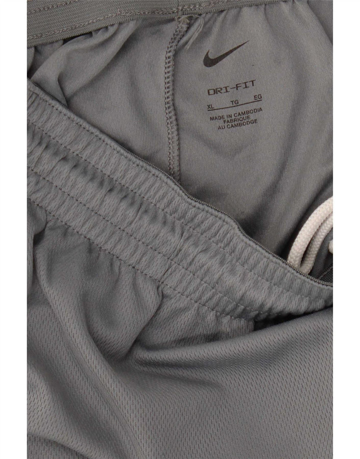 Nike Mens Dri Fit Graphic Sport Shorts XL  Grey Colourblock Polyester