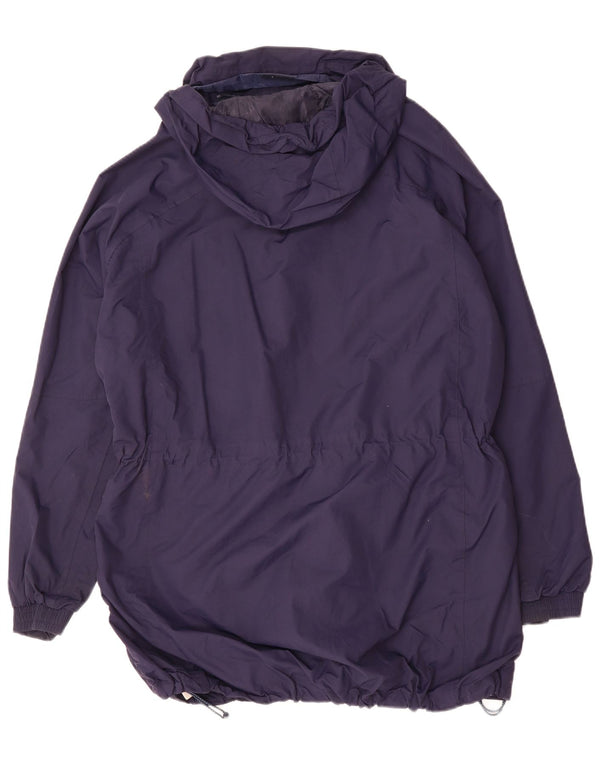 MOUNTAIN WAREHOUSE Womens Hooded Raincoat UK 22 3XL Navy Blue Nylon