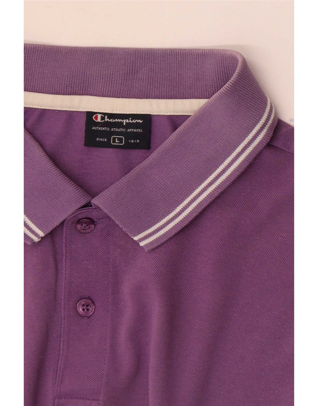 Champion Mens Polo Shirt Large Purple