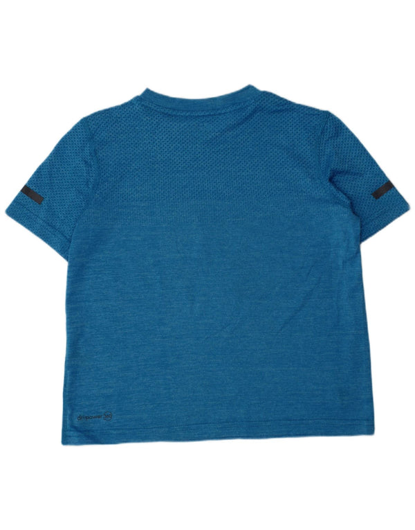Russell Athletic Boys Dri-Power T-Shirt Top 6-7 Years Small Blue Flecked