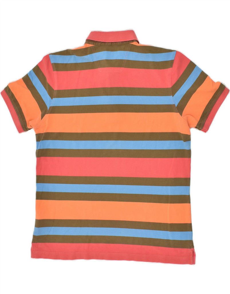 PIERRE CARDIN Mens Polo Shirt Medium Multicoloured Striped Cotton | Vintage Pierre Cardin | Thrift | Second-Hand Pierre Cardin | Used Clothing | Messina Hembry 