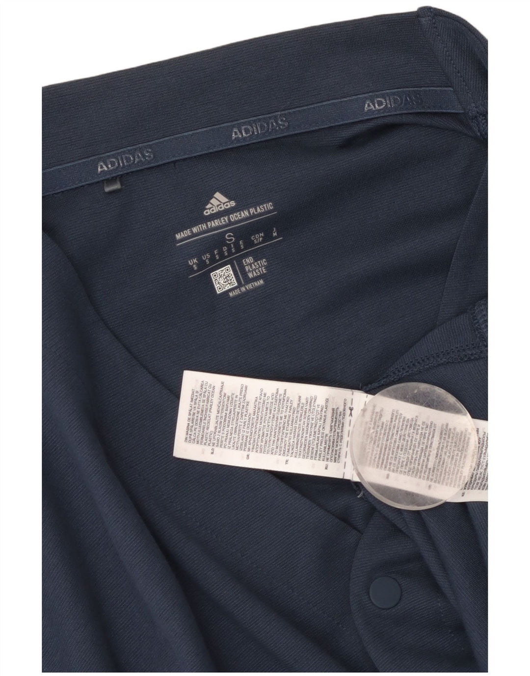 Adidas Mens Tracksuit Top Jacket Small Navy Blue Cotton