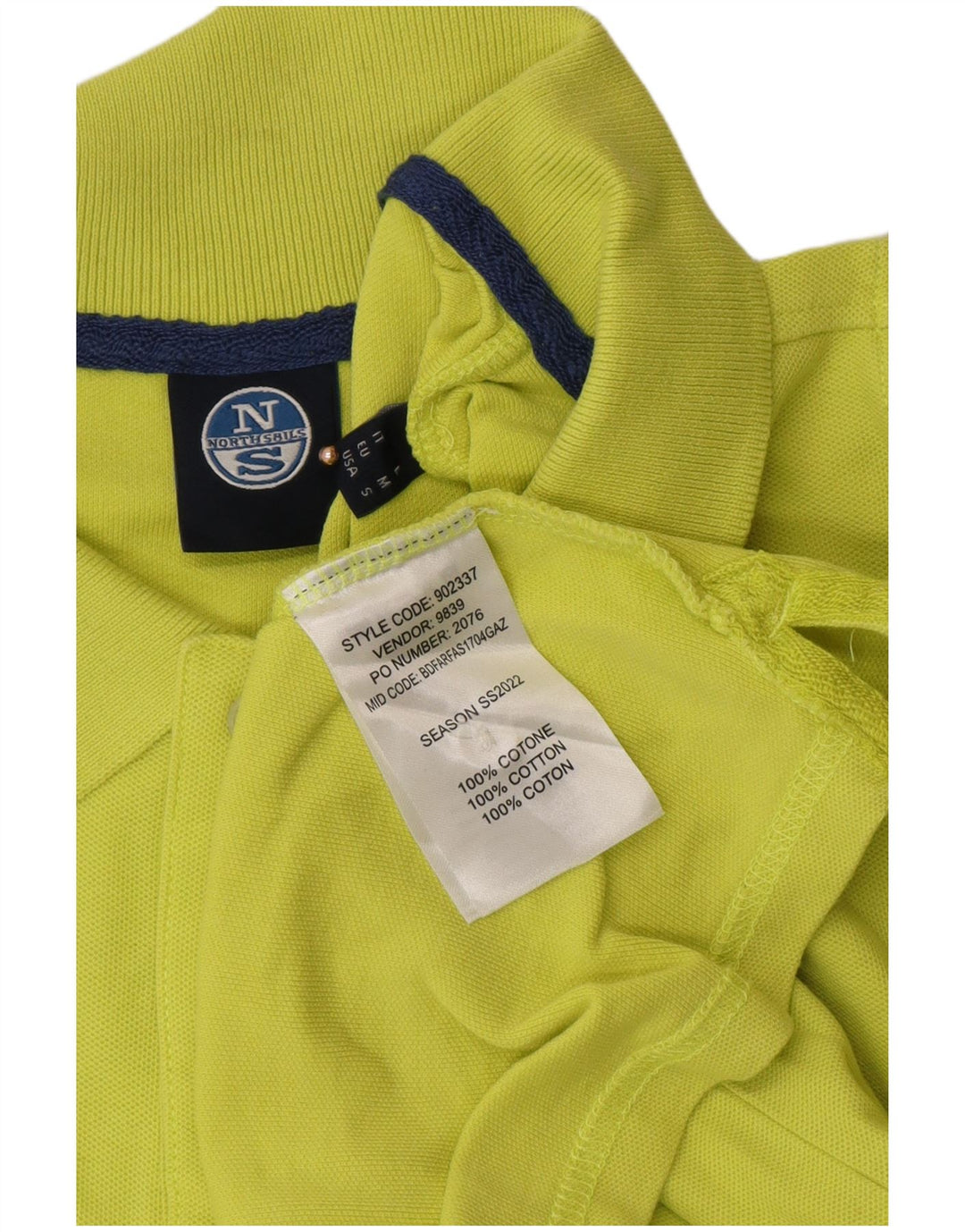 NORTH SAILS Mens Polo Shirt Medium Green Cotton