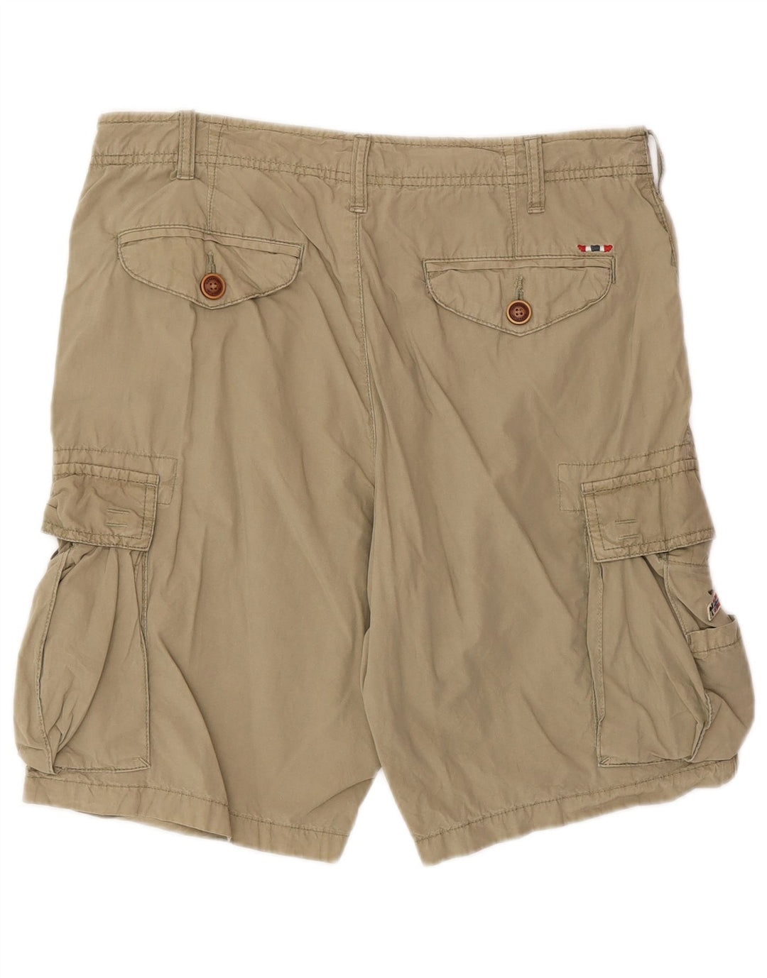 Napapijri Mens Cargo Shorts W30 Medium Khaki Cotton