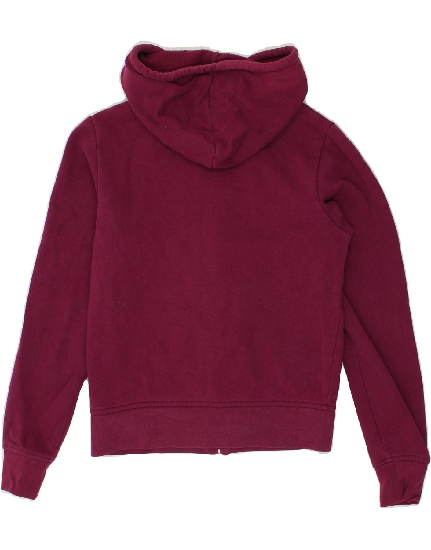 KAPPA Girls Graphic Zip Hoodie Sweater 7-8 Years Medium Burgundy