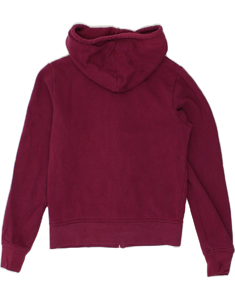 KAPPA Girls Graphic Zip Hoodie Sweater 7-8 Years Medium Burgundy Cotton | Vintage Kappa | Thrift | Second-Hand Kappa | Used Clothing | Messina Hembry 