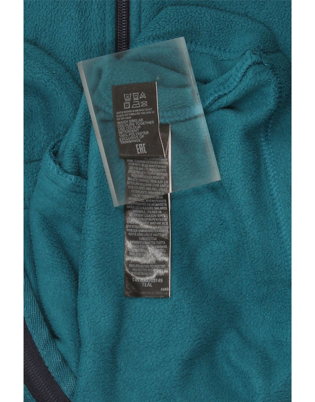 Marks & Spencer Womens Fleece Jacket UK 14 Large  Blue Polyester