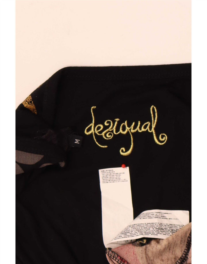 Desigual Womens Graphic A-Line Dress UK 12 Medium Multicoloured Geometric