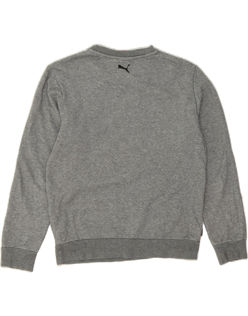 PUMA Mens Graphic Sweatshirt Jumper Small Grey Cotton Vintage Puma and Second-Hand Puma from Messina Hembry 