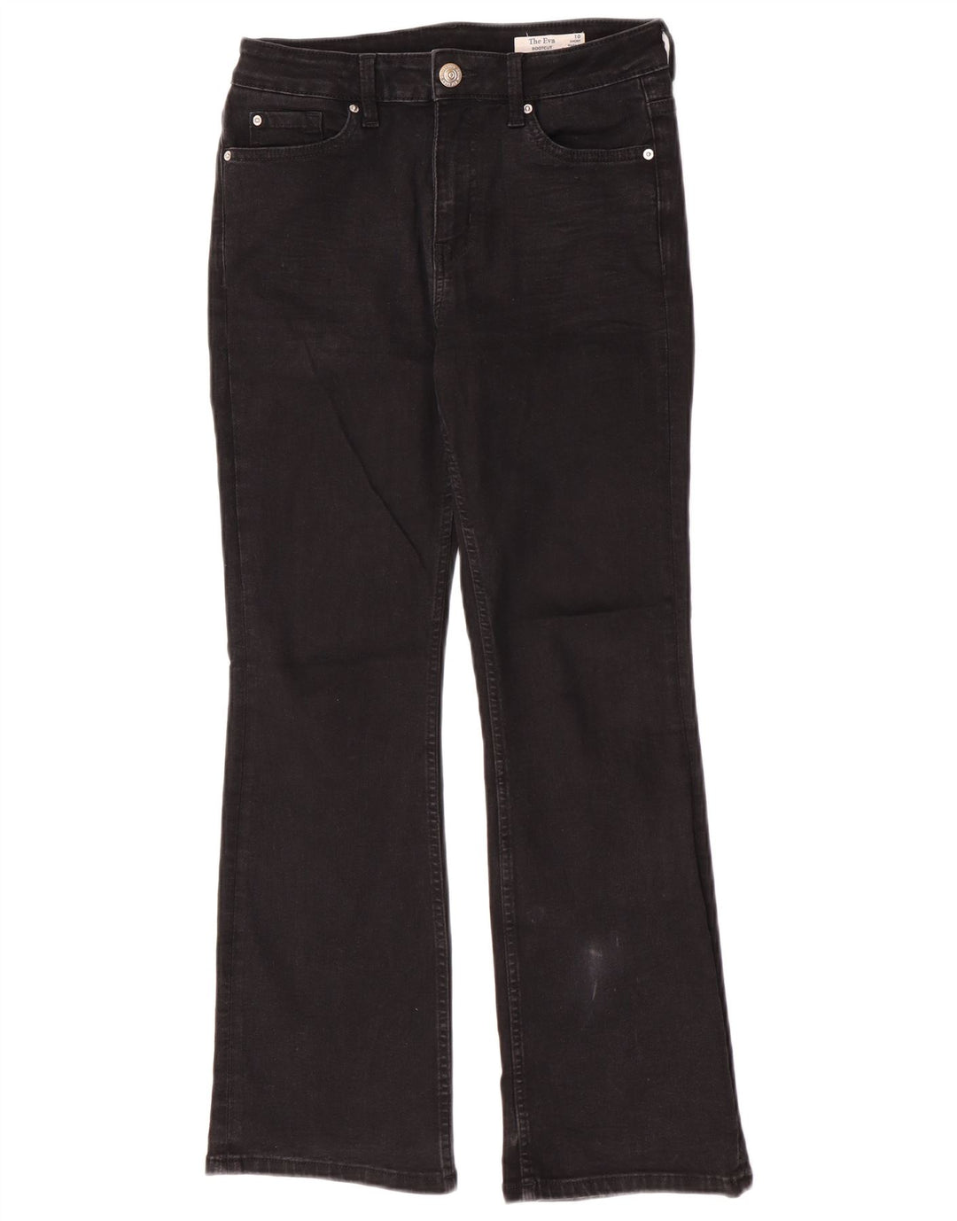 Marks & Spencer Womens The Eva Bootcut Jeans UK 10 Small W26 L28 Black