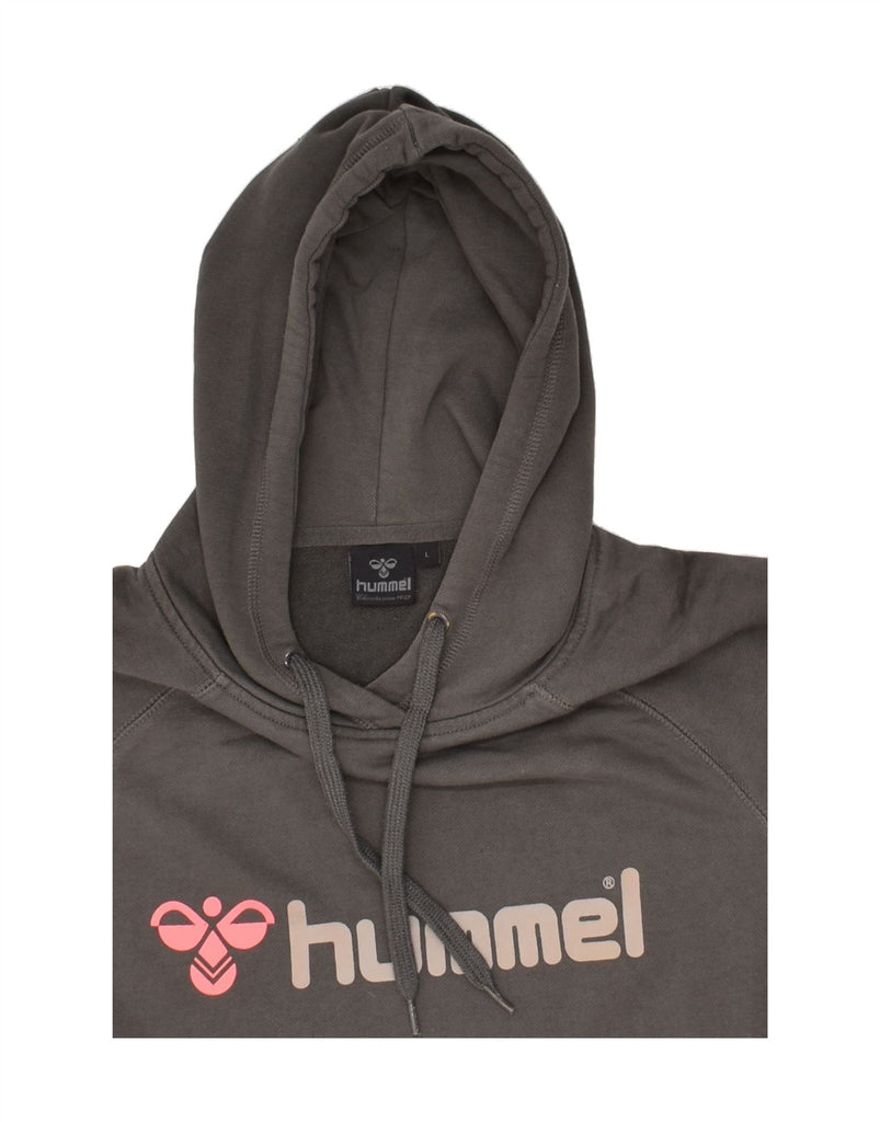 HUMMEL Mens Graphic Hoodie Jumper Large Grey Cotton | Vintage Hummel | Thrift | Second-Hand Hummel | Used Clothing | Messina Hembry 