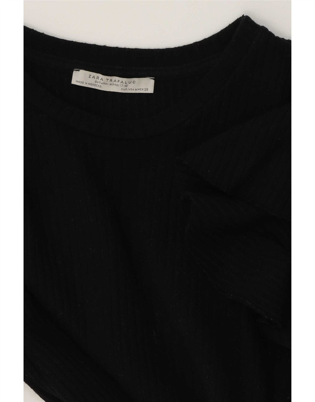Zara Womens Blouse Top UK 12 Medium Black