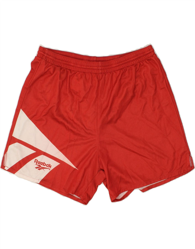 REEBOK Mens Graphic Sport Shorts Large Red | Vintage Reebok | Thrift | Second-Hand Reebok | Used Clothing | Messina Hembry 