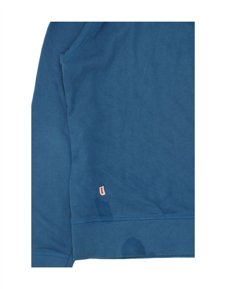 JACK & JONES Mens Graphic Hoodie Jumper Large Blue Cotton Vintage Jack & Jones and Second-Hand Jack & Jones from Messina Hembry 
