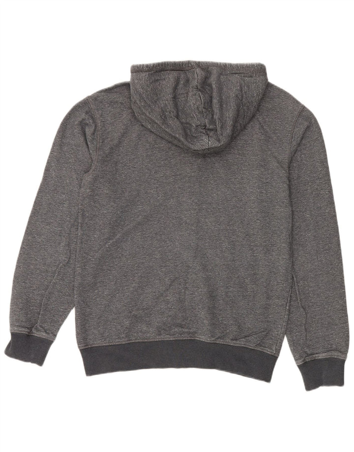 Quiksilver Mens Premium Zip Hoodie Sweater Medium Grey Cotton