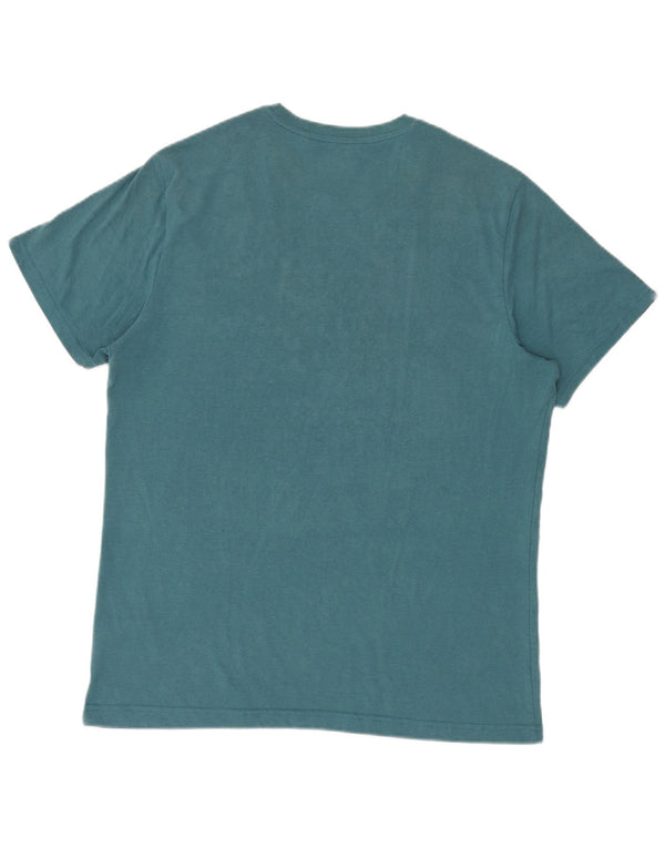 Penguin Mens Graphic T-Shirt Top XL Blue Cotton