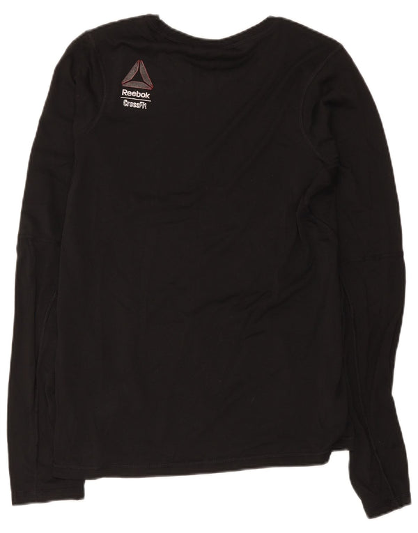 Reebok Mens Cross Fit Top Long Sleeve Medium Black Polyester