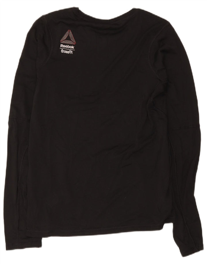 Reebok Mens Cross Fit Top Long Sleeve Medium Black Polyester