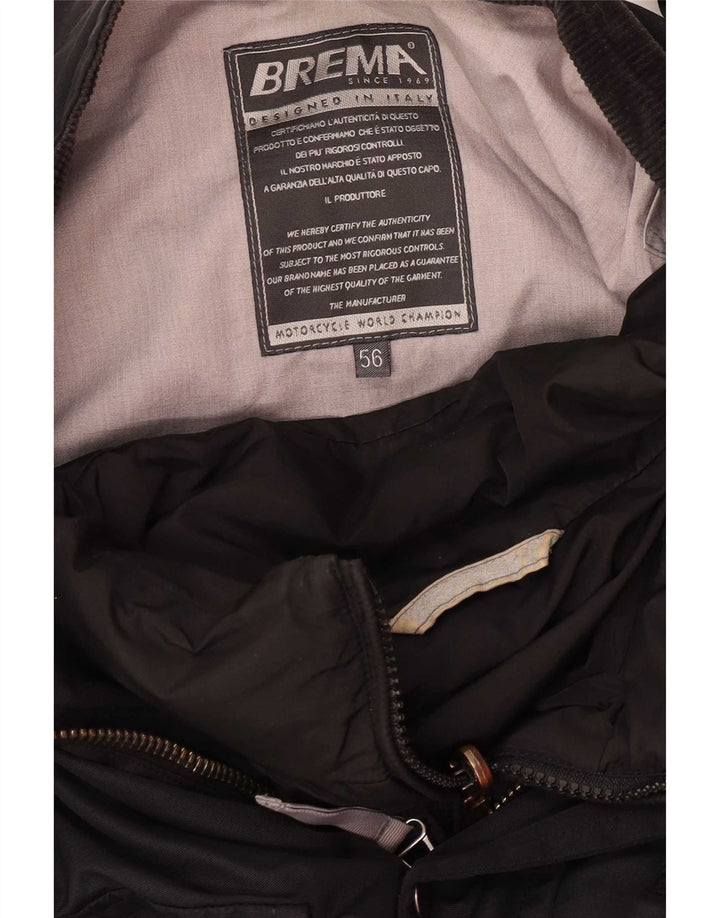 Brema Mens Graphic Utility Jacket IT 56 3XL Black Polyamide