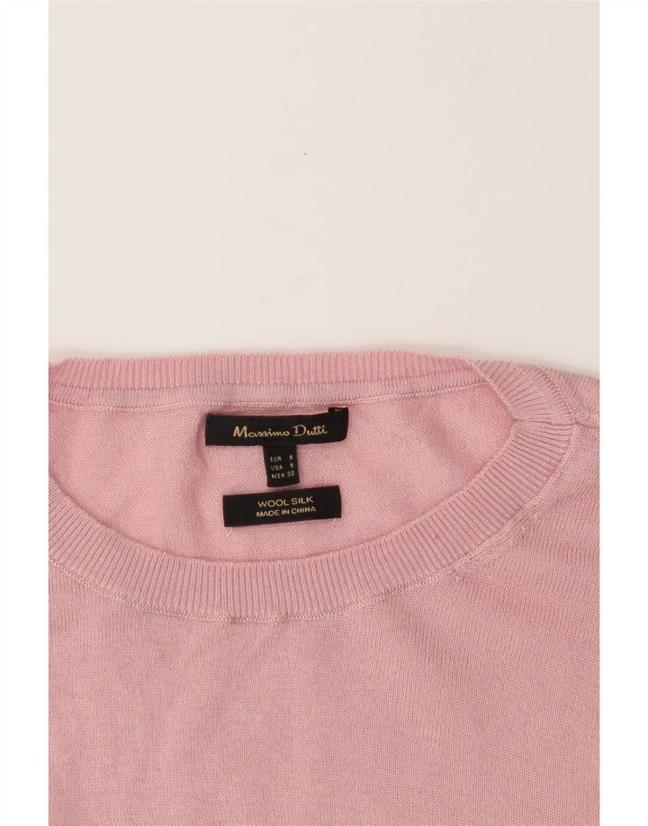 MASSIMO DUTTI Womens Crew Neck Jumper Sweater UK 8 Small Purple Wool Vintage Massimo Dutti and Second-Hand Massimo Dutti from Messina Hembry 