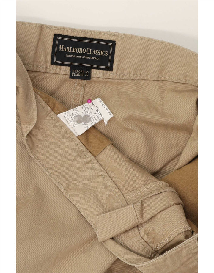 Marlboro Classics Mens Cargo Shorts EU 52 XL W36 Beige Cotton