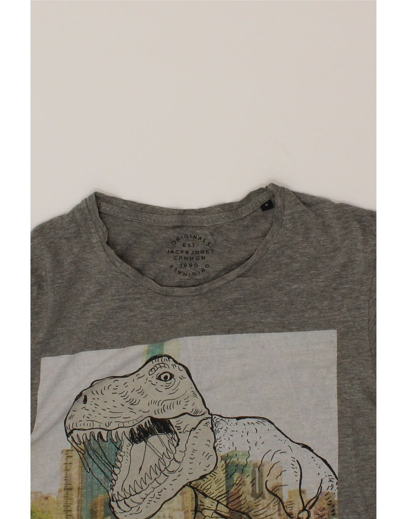 JACK & JONES Mens Graphic T-Shirt Top Medium Grey Cotton Vintage Jack & Jones and Second-Hand Jack & Jones from Messina Hembry 