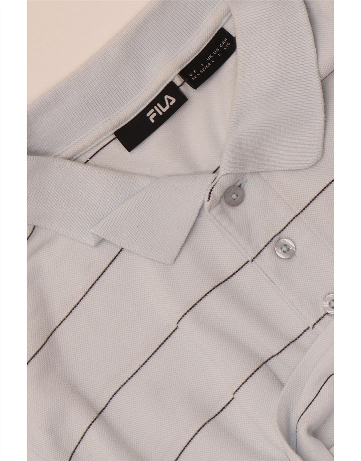 FILA Mens Polo Shirt Large Blue Striped