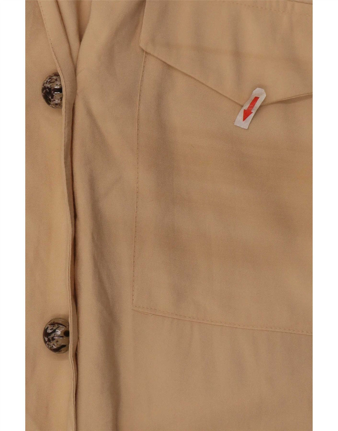Zara Womens Shirt UK 14 Medium Beige Viscose