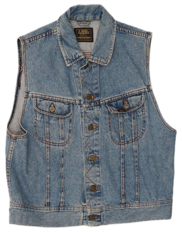 Lee Boys Denim Gilet 13-14 Years Large Blue Cotton