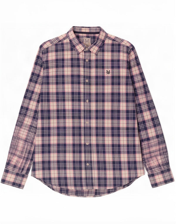 Crew Clothing Mens Classic Fit Flannel Shirt Large Blue Check