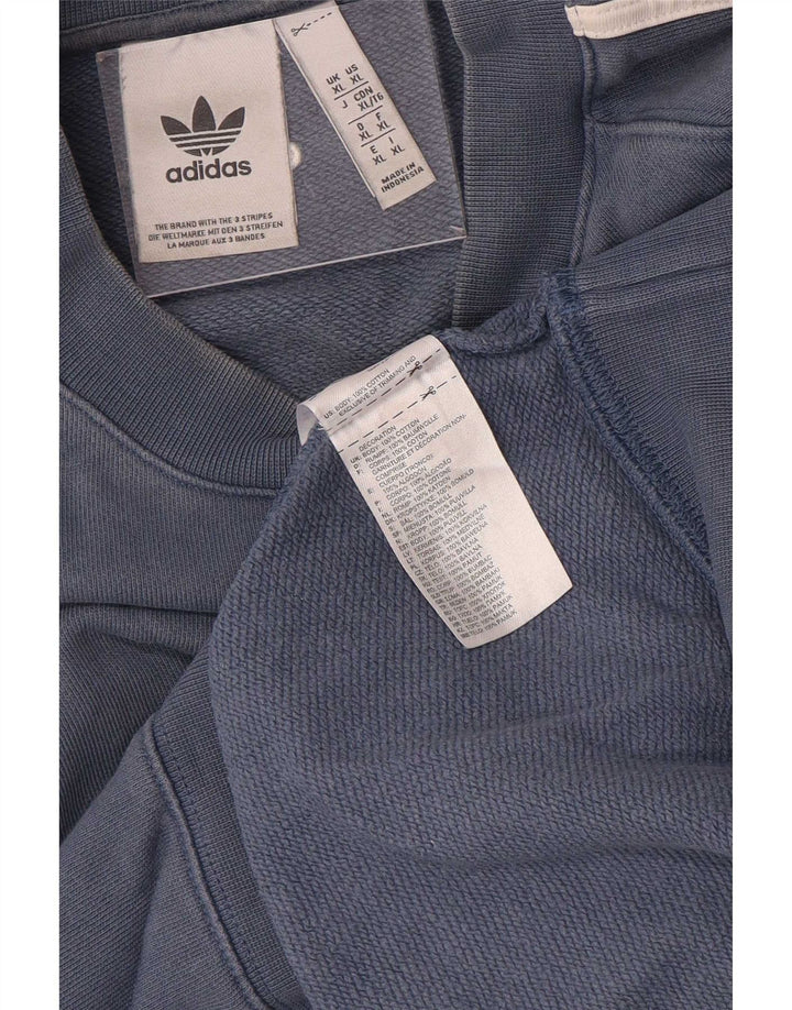 Adidas Mens Sweatshirt Jumper XL Navy Blue Cotton