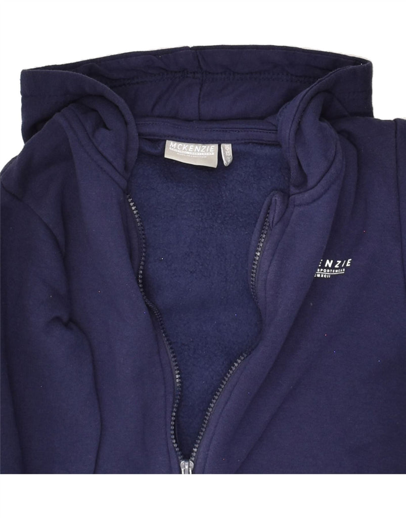 MCKENZIE Boys Zip Hoodie Sweater 10-11 Years Navy Blue Cotton Vintage Mckenzie and Second-Hand Mckenzie from Messina Hembry 