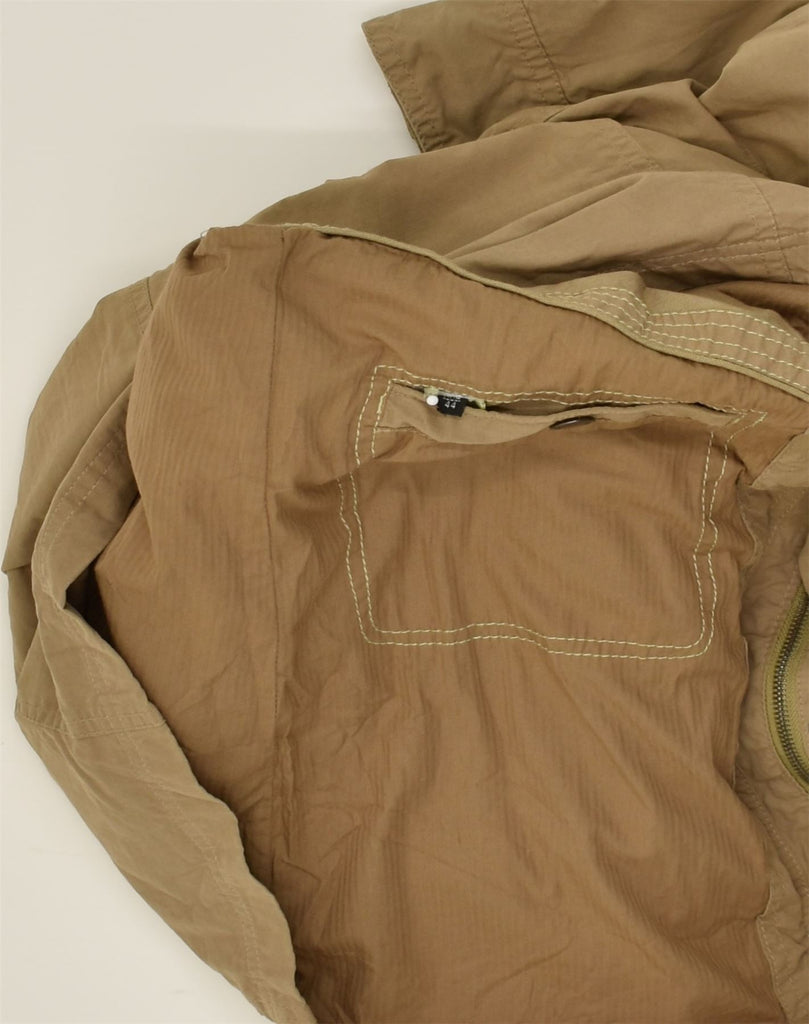 MASSIMO DUTTI Mens Military Jacket IT 44 XS Brown Cotton | Vintage Massimo Dutti | Thrift | Second-Hand Massimo Dutti | Used Clothing | Messina Hembry 