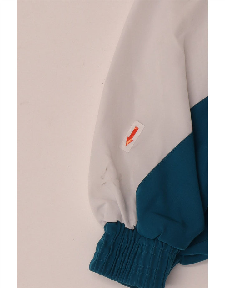 Vintage Mens Tracksuit Top Jacket Large Blue Colourblock