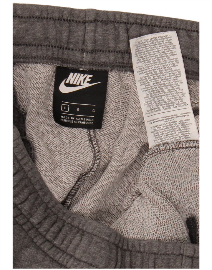 Nike Mens Tracksuit Trousers Joggers Large Grey Cotton