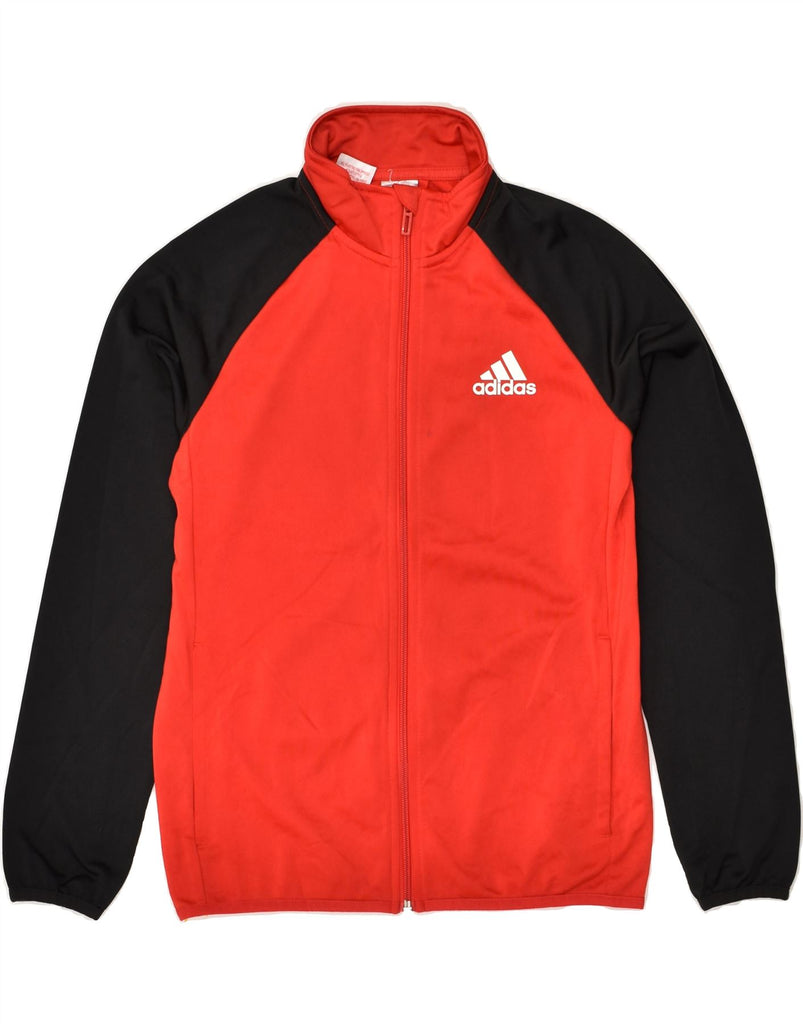 ADIDAS Boys Tracksuit Top Jacket 11-12 Years Black Colourblock Polyester | Vintage Adidas | Thrift | Second-Hand Adidas | Used Clothing | Messina Hembry 