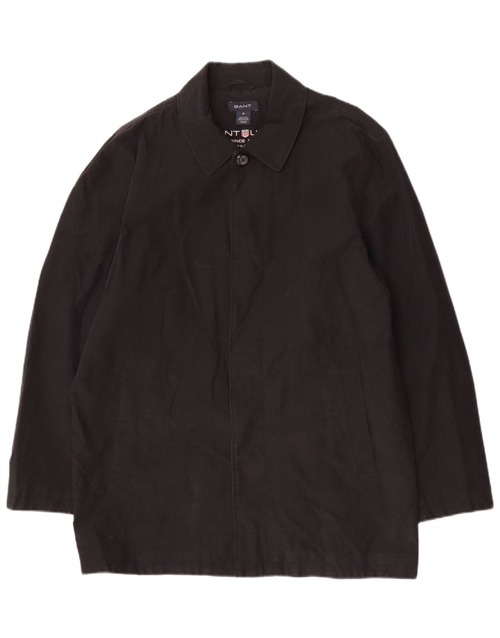 Gant Mens Windbreaker Coat UK 38 Medium Black Cotton