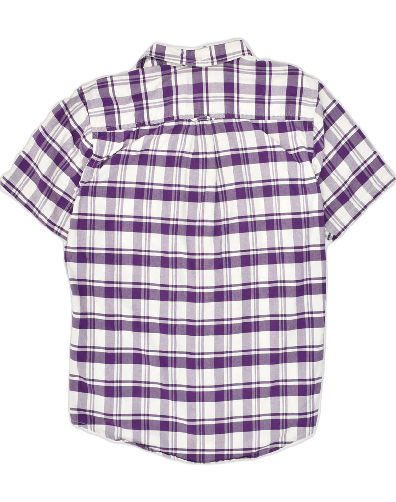 HURLEY Mens Short Sleeve Shirt Large Purple Check Cotton | Vintage Hurley | Thrift | Second-Hand Hurley | Used Clothing | Messina Hembry 