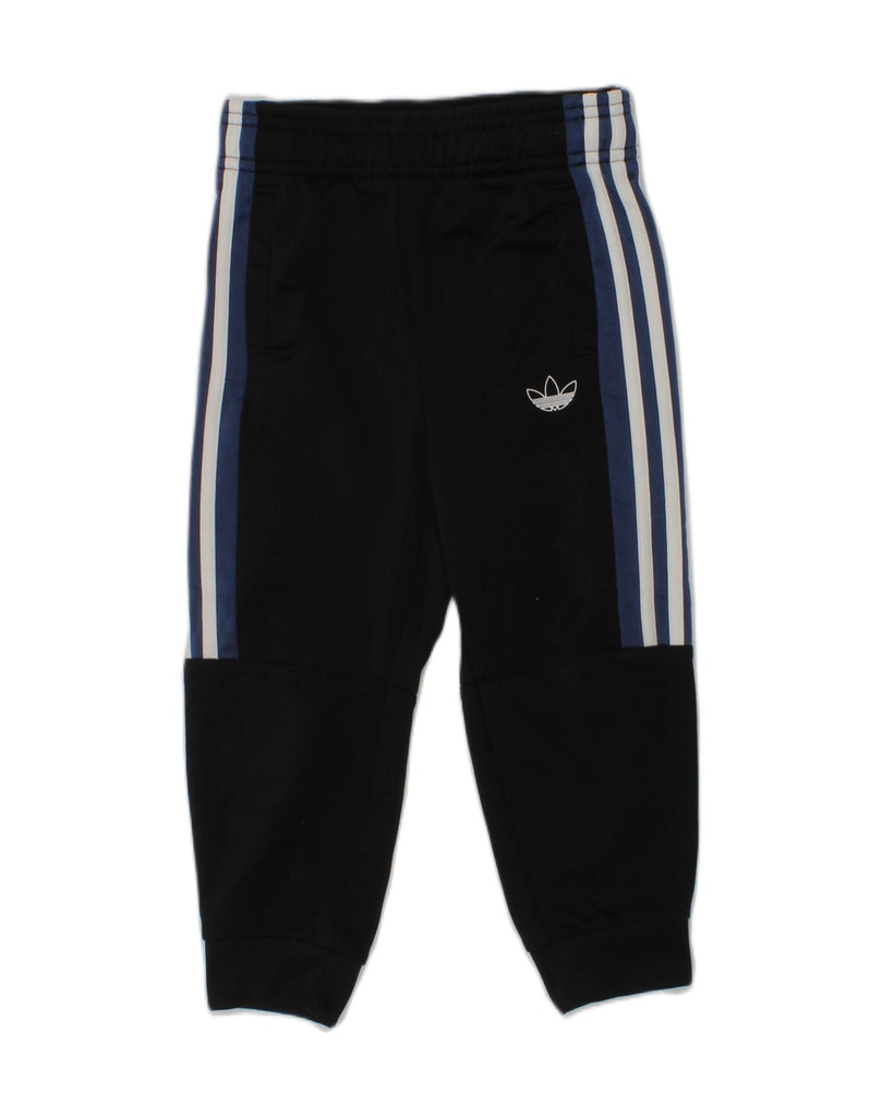 ADIDAS Boys Tracksuit Trousers Joggers 2-3 Years Black Polyester | Vintage Adidas | Thrift | Second-Hand Adidas | Used Clothing | Messina Hembry 