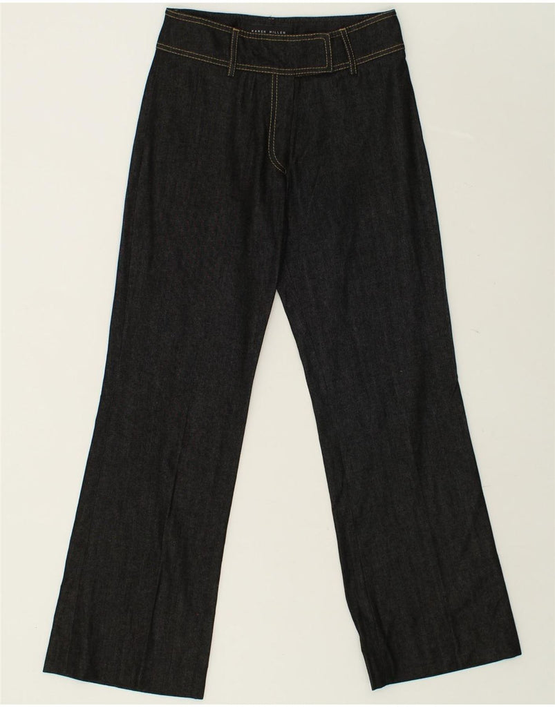 KAREN MILLEN Womens Straight Chino Trousers US 8 Medium W27 L28 Black | Vintage Karen Millen | Thrift | Second-Hand Karen Millen | Used Clothing | Messina Hembry 