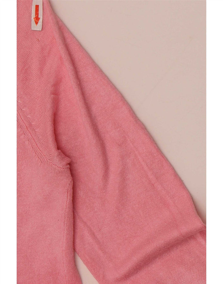 Zara Womens Cardigan Sweater UK 10 Small Pink Viscose