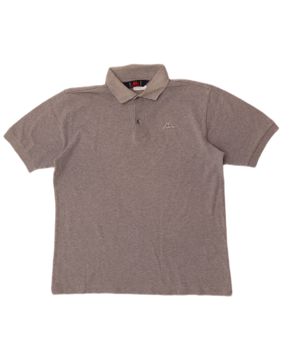 Kappa Mens Polo Shirt Medium Grey Cotton