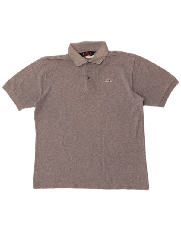 Kappa Mens Polo Shirt Medium Grey Cotton