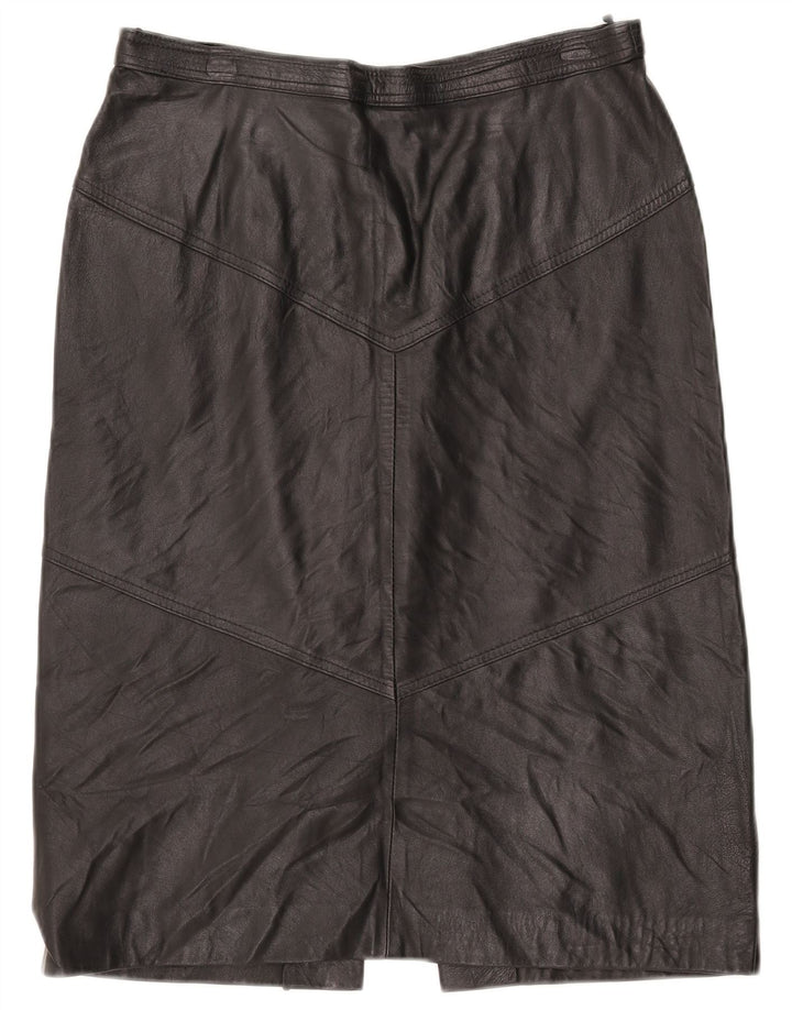 La Cordee Womens Leather Skirt Medium W30 Black